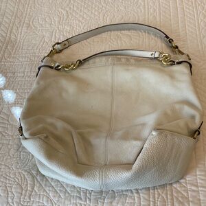 Coach Cream Leather Hobo Bag